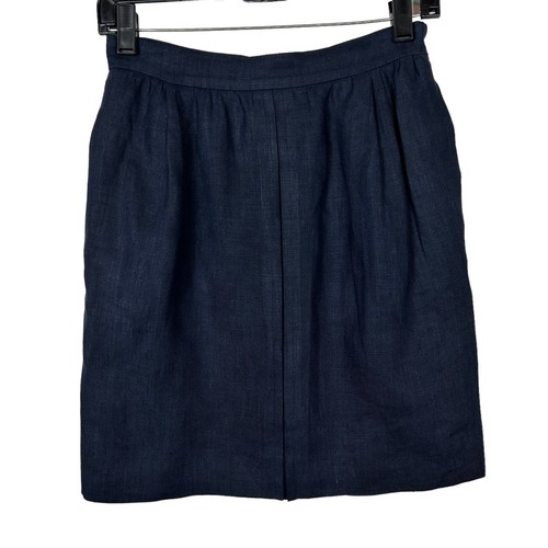 Gonna vintage Valentino Boutique taglia 2 denim plissettata a matita carriera ufficio abbigliamento