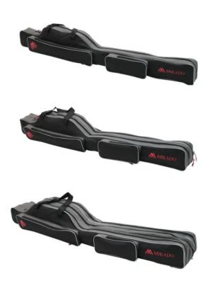 MIKADO ALLROUND RUTENTASCHE MIT 1/2/3 FÄCHERN RUTENFUTTERAL ANGELTASCHE 1-1,6m