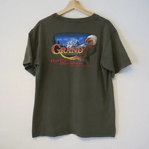 Harley Davidson Grand Junction Motorcycles Eagle Large L T-Shirt Tee USA MADE - Picture 1 of 12