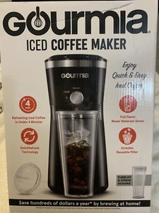 Gourmia Iced Coffee Maker Fast Brew Strength Control Reusable Filter & Tumbler - Picture 1 of 5