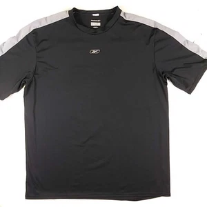 Reebok Play Dry Activewear Athletic Black Gray Stretch Top Size XXL 44 - Picture 1 of 4