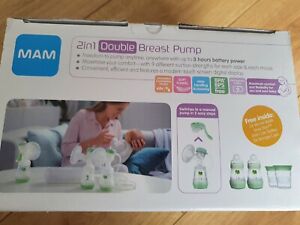 MAM 2-in-1 Double Electric Breast Pump - White/Green