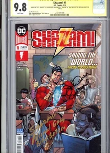 SHAZAM #1 (2019) Auténtico Firmado a Mano JOHN DAVEY & MICHAEL GRIS (CGC SS 9.8) - Imagen 1 de 2