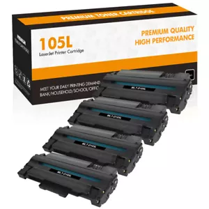 Paquete de 4 cartuchos de tóner MLT D105L para Samsung SCX-4600 SCX-4601 ML-1911 ML-1915 - Imagen 1 de 8