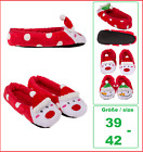 Hausschuhe Weihnachtsmann Eisbären-Mützen Rot Hüttenschuhe Pantoffeln 39-42