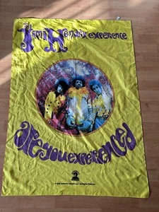 Vtg 2002 JIMI HENDRIX ARE YOU EXPERIENCED POSTER Wall Flag Yellow - Picture 1 of 7