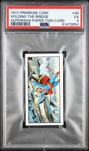 1972 HOLDING THE BRIDGE Primrose Conf. Superman-Paper Thin Card #45 PSA 5 EX - Picture 1 of 2