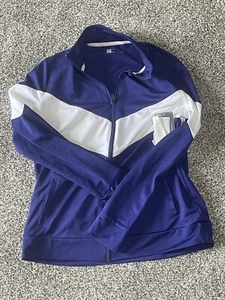NEW XERSION Running QUICK DRI Women’s Small Fusion Blue Zip Long Sleeve Jacket - Picture 1 of 3