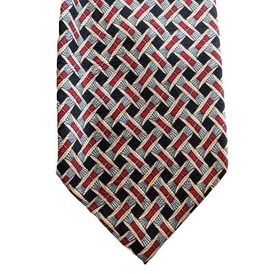 Corbata Emanuel Ungaro Paris 100 % seda foulard geométrica Italia 59" para hombre Foto 1 de 4