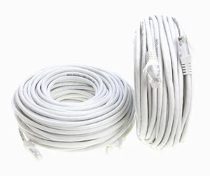 CAT6e/CAT6 Ethernet LAN Network RJ45 Patch Cable White 25FT-200FT Multipack LOT - Picture 1 of 33