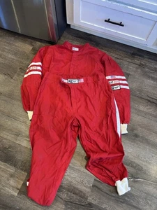 Traje De Carreras AJS 4XL De Colección Resistente al Fuego SFI Automático 2 Piezas Años 90 Rojo ¡Buen Estado! - Imagen 1 de 22