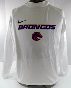 Boise State Broncos Team Issued White Nike Hooded Sweatshirt Size XL - Picture 1 of 3