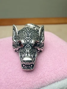 Real Solid 925 Sterling Silver Pendants Woolf Head Fashion Jewelry - Picture 1 of 5