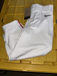 Nike Baseballhose Kinder (L) weiß mit roter Paspel gratis 🚢 - Bild 1 von 4