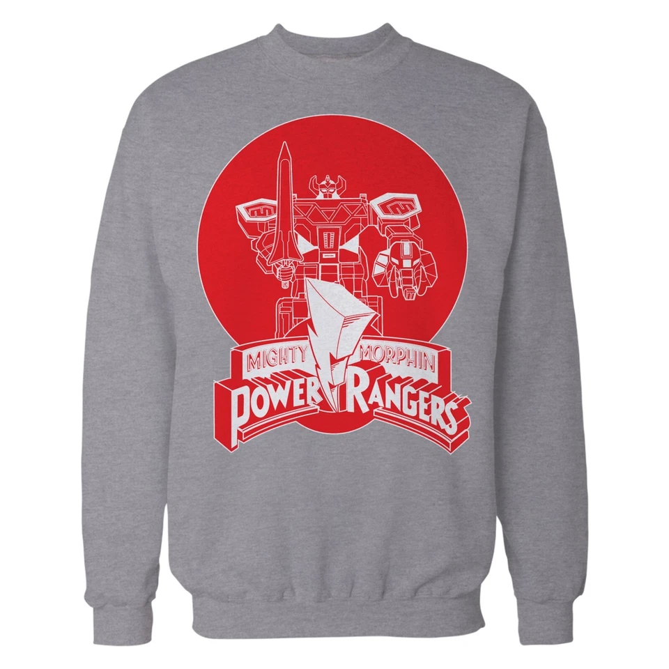 Sudadera Oficial Power Rangers Logo Megazord Circle Suéter Mighty Morphin Foto 1 de 4
