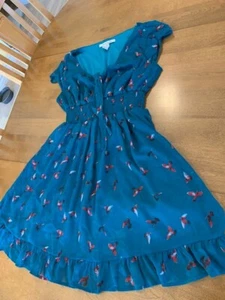 AMERICAN RAG CIE Women's Dress Green with Red & White Birds Size 1X NWOT - Picture 1 of 5