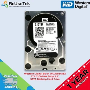 Western Digital Black WD2002FAEX 2TB 7200RPM 6Gb/s 3.5" SATA Desktop Hard Drive - Zdjęcie 1 z 15