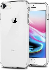 iPhone SE (2nd Gen, 2020) Premium HARD Plastic Transparent Clear Slim Case Cover - Picture 1 of 4