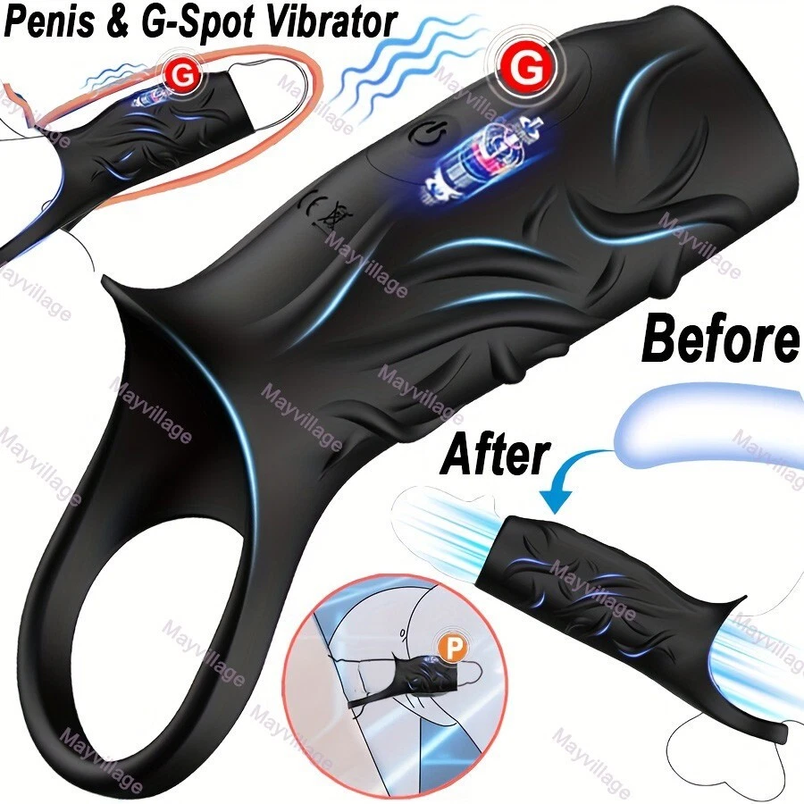 Couples Vibrator G-spot Dildo Massager Penis Cock Ring Adult Sex Toys For Men US - Image 1 of 4