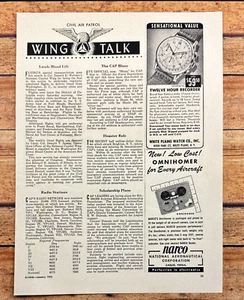 1952 JAN Civil Air Patrol Wing Talk Vtg Magazine Article Radio Stations - Picture 1 of 6