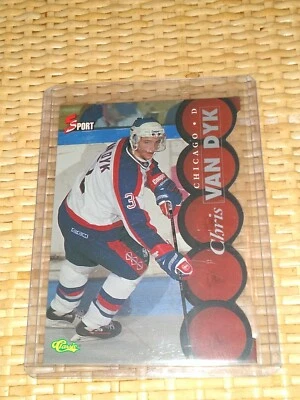 1995 Classic 5 Sport Silver Die-Cut Chris Van Dyk #150 hockey rookie star - Image 1 of 2
