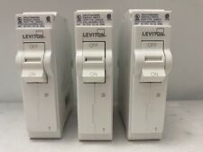 Lots of  3 Leviton LB120-T Circuit Breaker DIN Rail 1 Pole 20 Amp 120/240VAC