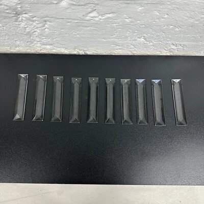 Set of 10 - 76mm x 100mm Rectangular Prism Crystal Chandelier Decor One Hole