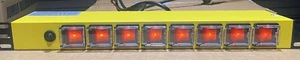 8 Way Power Distribution Unit PDU 1RU 1U 19 Inch Rack Mount 2m Cord Yellow Case - Picture 1 of 8