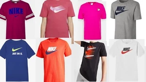 Nike Junior Boys Cotton Swoosh Just Do It T Shirt  Age  7-15  15COLORS NIKE LOGO - Picture 1 of 36