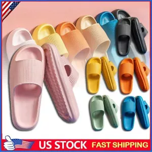 Women Men Cloud Pillow Anti-Slip Sandals Ultra Soft Slippers Home Outdoor Shoe - Picture 1 of 16