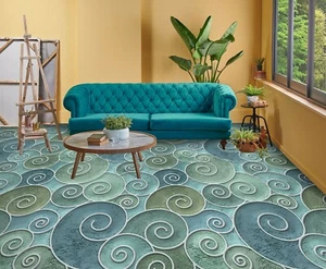 3D Blue Pattern 5084 Floor WallPaper Murals Wall Print Decal AJ WALL Fay - Picture 1 of 5