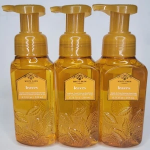 BATH & BODY WORKS (LOT OF 3) WHITE BARN LEAVES GENTLE & CLEAN FOAMING HAND SOAP - Picture 1 of 6