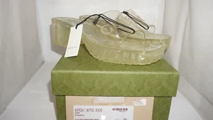 GUCCI Womens Clear Translucent Sandel 659261 J8700 8300 Size 6 - Picture 1 of 5