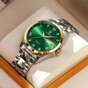 Luxury Watches Men Waterproof Luminous Week Date Watches Mens Quartz Wristwatch - Picture 1 of 15