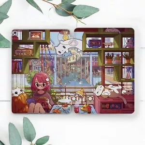 Kawaii Cute Cats Anime City Girl Case For iPad 10.2 Pro 12.9 11 9.7 Air 4 5 Mini - Picture 1 of 6