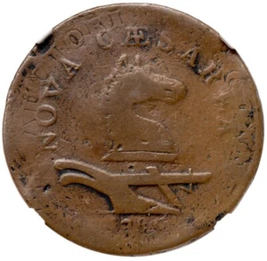 1786 M 17-b R-3 NGC VG 8 PLUKIBUS New Jersey Colonial Copper Coin - Picture 1 of 3