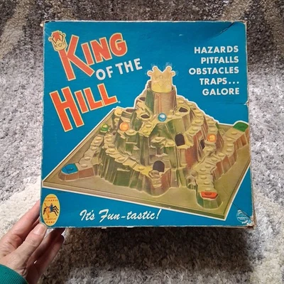 1963 King of the Hill Marble Board Game Schaper Marvin Glass Vtg As Is 1 Marble - Image 1 of 4