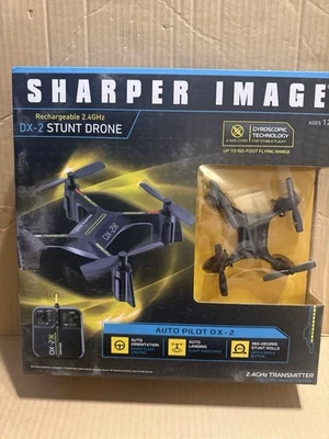 Sharper Image DX-2 Stunt Drone Quadcopter Rechargable 2.4 GHz 6-Axis Gyro - Image 1 of 4