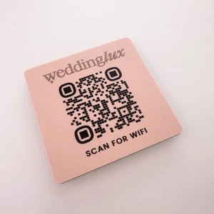 Insegna Codice WiFi Acrilico - Display Codice QR Personalizzato - Foto 1 di 5