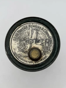 VINTAGE E. I. DU PONT SMOKELESS GUNPOWDER KEG TIN w/ HUNTING DOGS ART - Empty - Picture 1 of 6