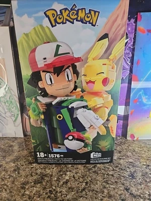 Mega Pokemon Ash & Pikachu Path To Victory HTJ05 Mattel New 1576 Pieces  - Image 1 of 4