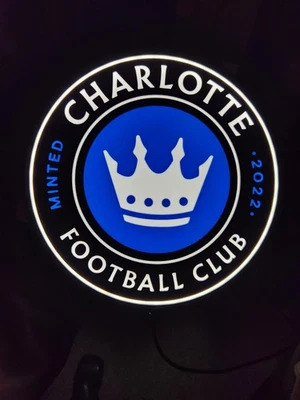 FC Charlotte - MLS - 9.75" LETRERO DE PARED LED/BAR DECORACIÓN CON ALIMENTACIÓN USB Foto 1 de 4