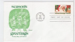Turtles TradingPost - Christmas Santa - 1983 FDC #2064 Artmaster Cachet - Bild 1 von 1