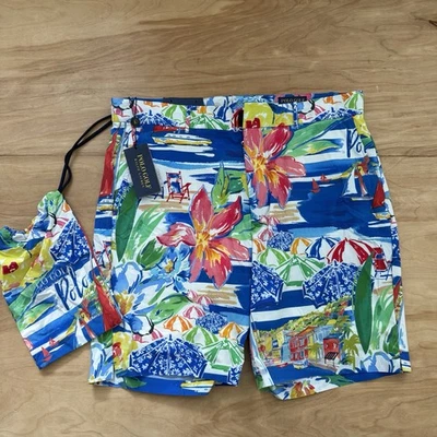 Polo Ralph Lauren Men 9" Floral Riviera Graphic Golf Plus Swim Trunk Shorts 35 - Image 1 of 4