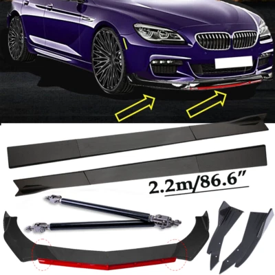 Front Bumper Lip /Spoiler Side Skirt+Rear Lips+Carbon Fiber For BMW 6 SERIES M Foto 1 de 4