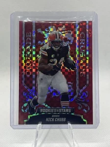 2023 Rookies & Stars Football Nick Chubb Red Plaid Crusade No. CR-8 Browns - Picture 1 of 2