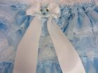 Adult Baby Sissy Blue Satin Frilly Bum Diaper Cover Panties Fancydress Cosplay