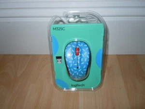 Logitech Wireless Mouse M325 M325C (Memphis Blue) WITH UNIFYING RECEIVER - L@@K - Picture 1 of 3