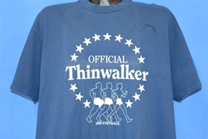 vintage 90s OFFICIAL THINWALKER 800-THINWALK FUNNY FITNESS t-shirt XL - Picture 1 of 4