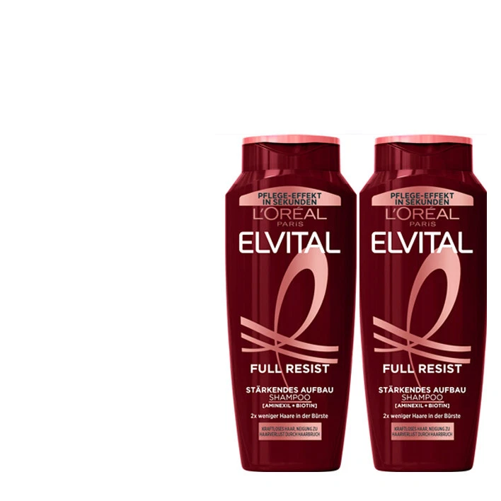 2x300ml Loreal Elvital Full Resist Stärkendes Haarverlust Shampoo Biotin - Bild 1 von 1